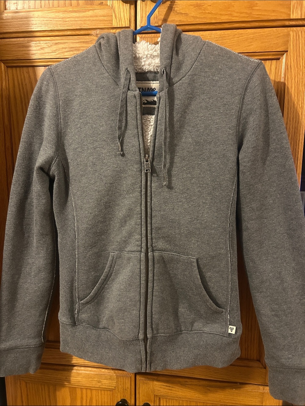 TNA Women's Gray Sherpa-Lined Zip Hoodie